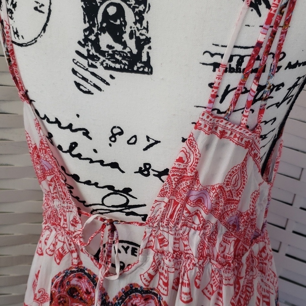 Free People Red and white intimately louche dress M - Picture 5 of 7